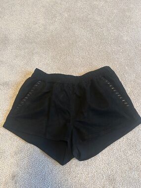 H&M Black Women's Athletic Shorts with Side Cutouts